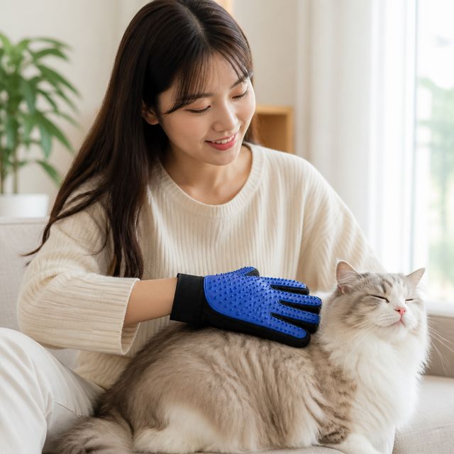 강아지 고양이 죽은털 제거 펫 그루밍 장갑 빗 애완동물 털관리 용품