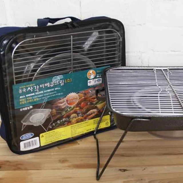 바베큐그릴 사각 소 캠핑용바베큐그릴 사각그릴 야외바베큐그릴 숯불그릴