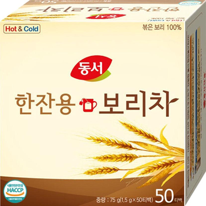 동서식품 한잔용 보리차 50개입 - 구수한 무카페인 차
