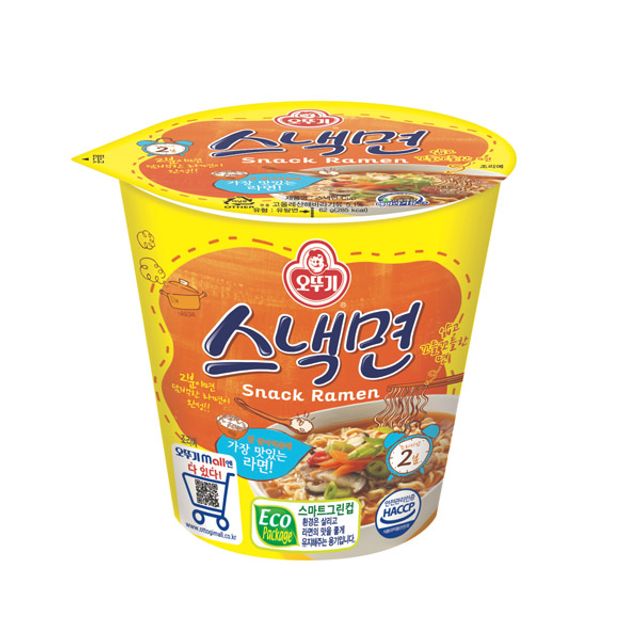 오뚜기 스낵면 종이컵 62g 15개입 - 가벼운 간식용 컵라면