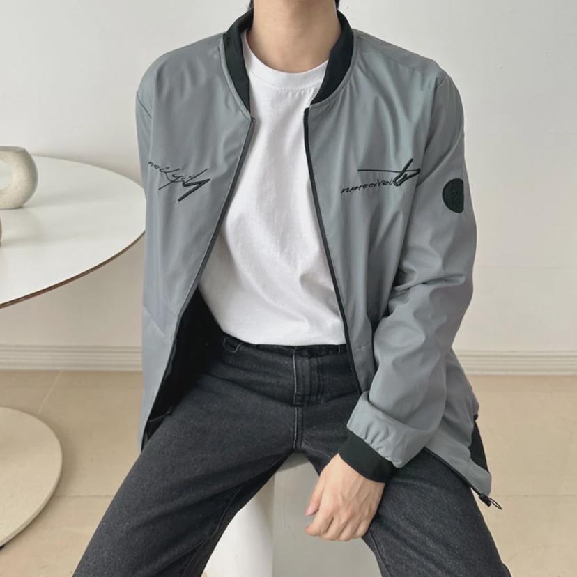 남성 항공점퍼 경량 바람막이 블루종 봄 가을 자켓