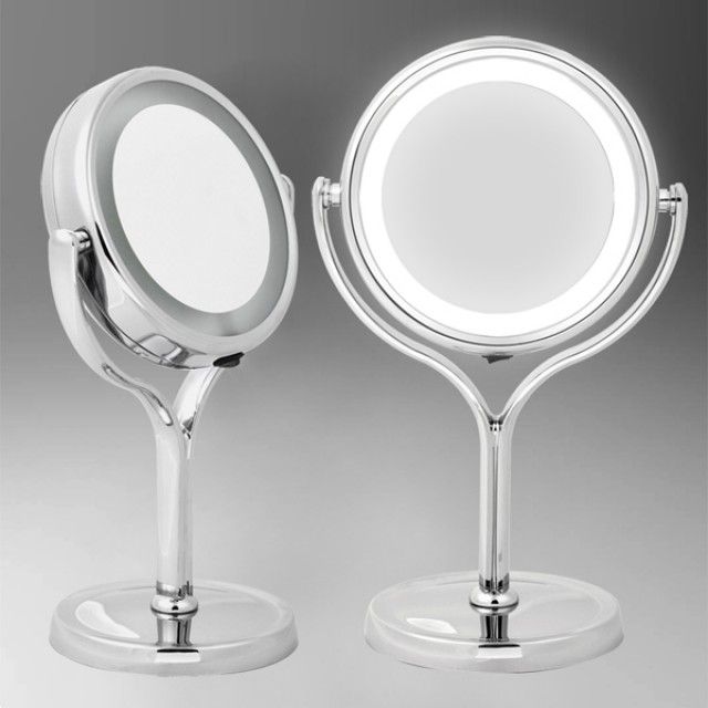 ST-467 Y라인 LED 양면 거울 탁상용 조명 거울