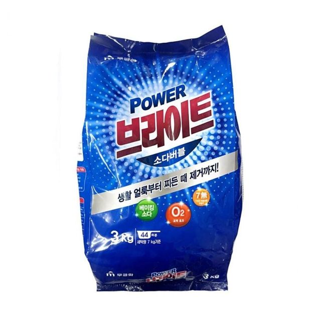 세탁용 분말 세제 3kg 대용량 손세탁 가능 세제