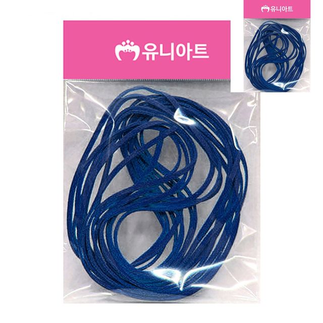 인조가죽끈 공예용가죽끈 가죽공예끈 진파랑