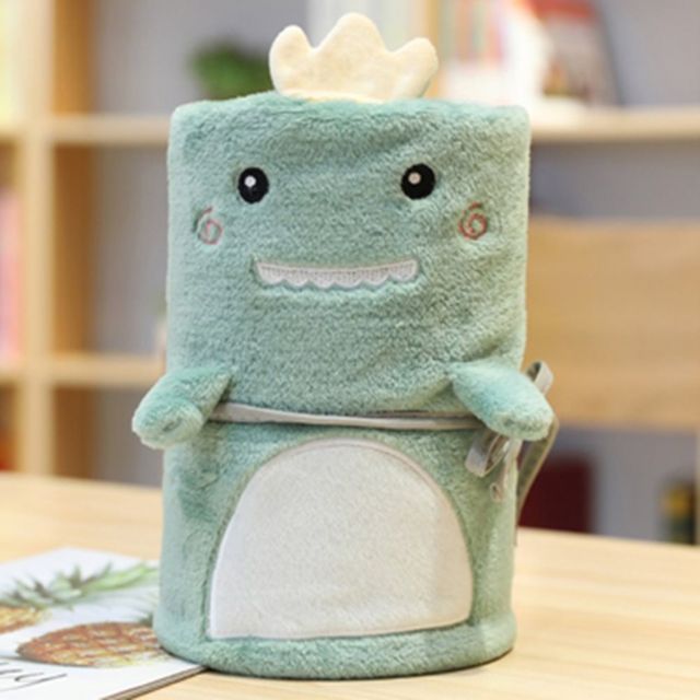 무릎담요 공룡 낮잠담요 담요쿠션 극세사담요