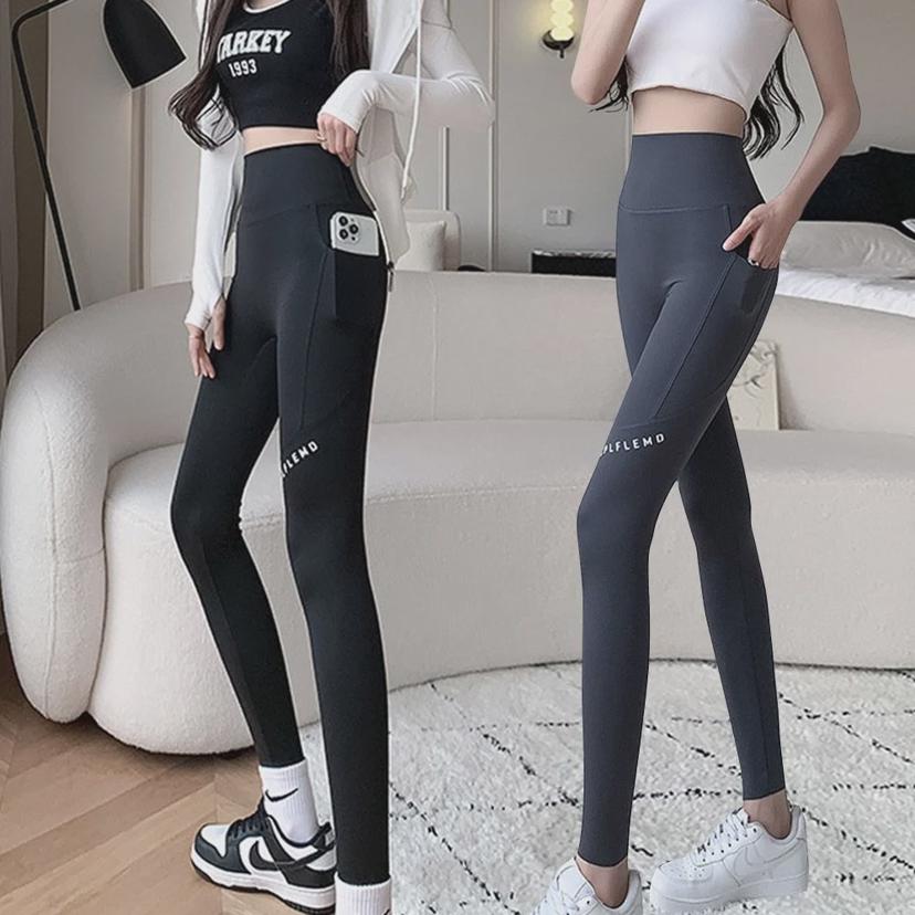 여성 포켓 레깅스 - 하이웨스트 요가 필라테스 헬스복