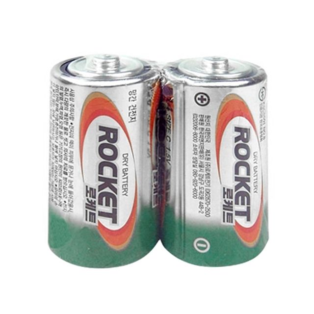 로케트 R20 망간 건전지 1.5V 단일형 건전지