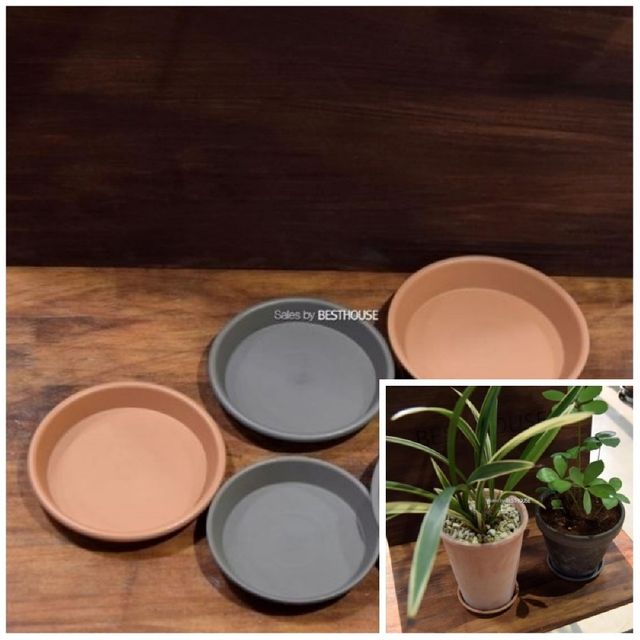 플라스틱 화분받침 2호 내경100mm 외경120mm 물받침대 이동식화분받침대 화분받침대선반 이동식받침대