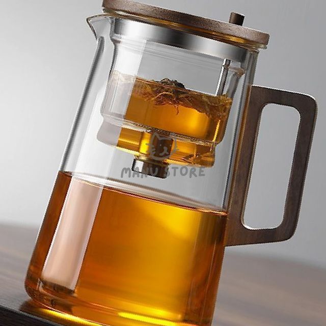 차도구 유리차주전자 드롭 차포트 900ml