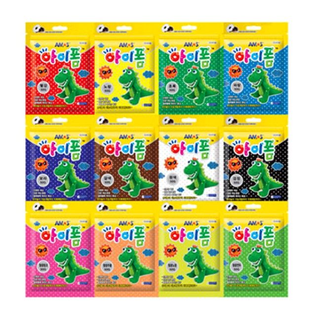 아모스 아이폼 지퍼백 50g 12개 - 칼라 클레이 폼