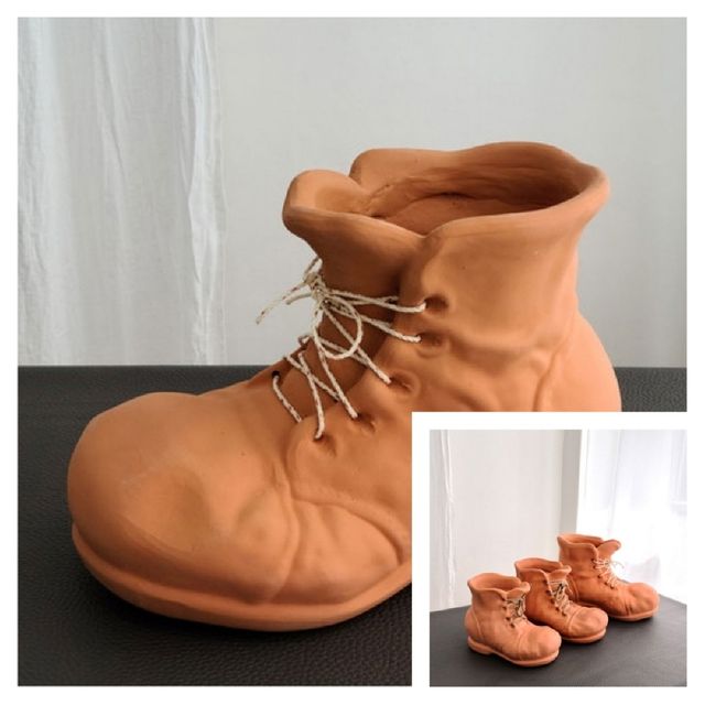 인테리어 신발 토분 화분 워커 부츠 대 17x26cm 특이한화분 인테리어화분 매장화분 카페화분