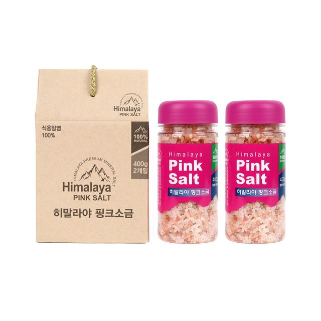 MUSO 핑크소금 선물세트 400g x 2개 (굵은소금)