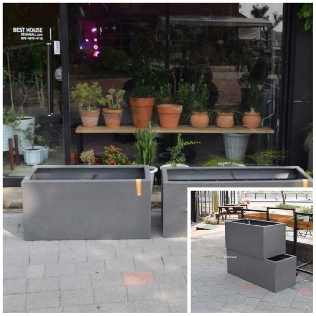 실외용 대형직사각화분 120x45x45cm 대형화분 식물화분 베란다화분 옥상화분