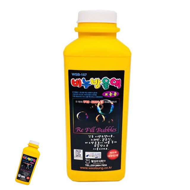 아기비눗방울 버블놀이 비눗방울 비누방울액 500ml x 6개입 리필액 비누방울
