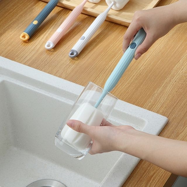 컵 세척솔 젖병 텀블러 물병 브러쉬 화이트 위생 관리
