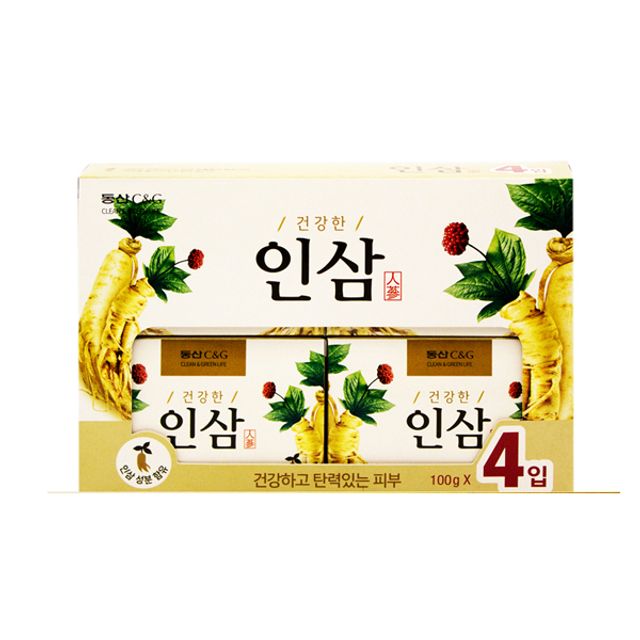 BTM 동산씨앤지 건강한 인삼 비누 100g - 천연 인삼 함유 클렌징 비누