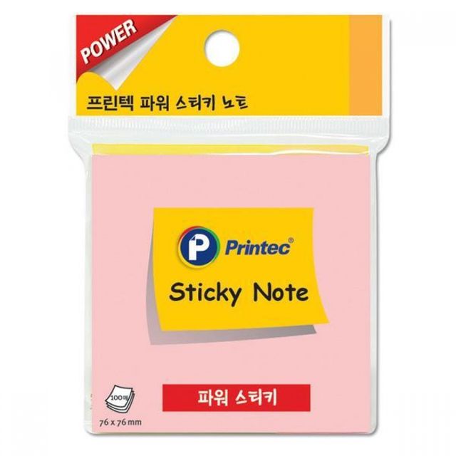 스티키노트 파워스티키 점착 메모지 강력 점착메모지 파스텔 100매 3개 7676P