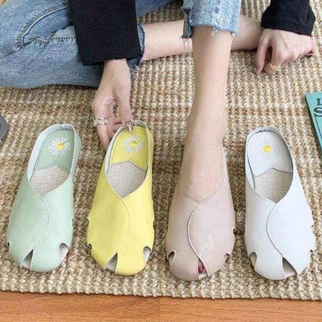 귀여운 스타일 여성 블로퍼 둥근 디자인 실내 슬리퍼