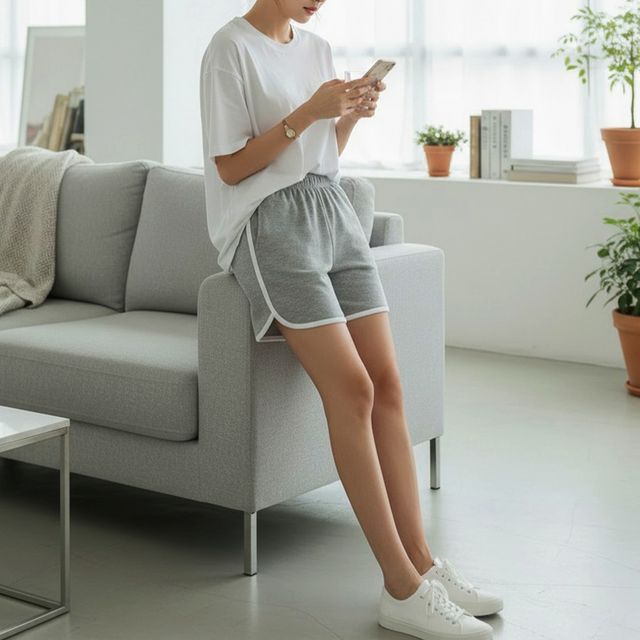 여성 4컬러 홈웨어 마트룩 원마일웨어 여름 숏팬츠