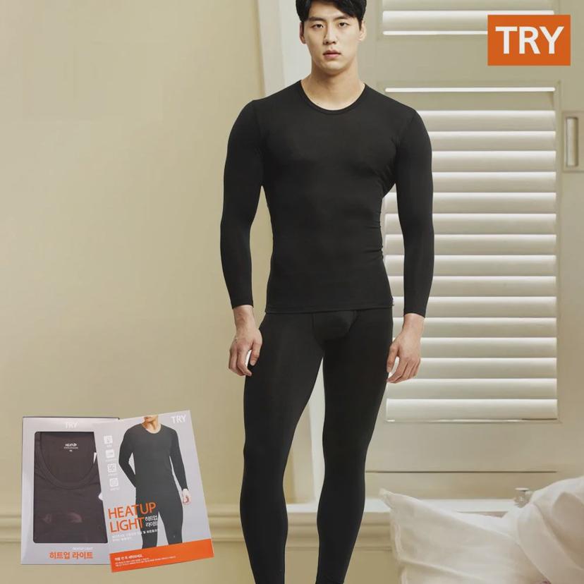 트라이 히트업 남성 발열내의 상하 세트 - 겨울 내복