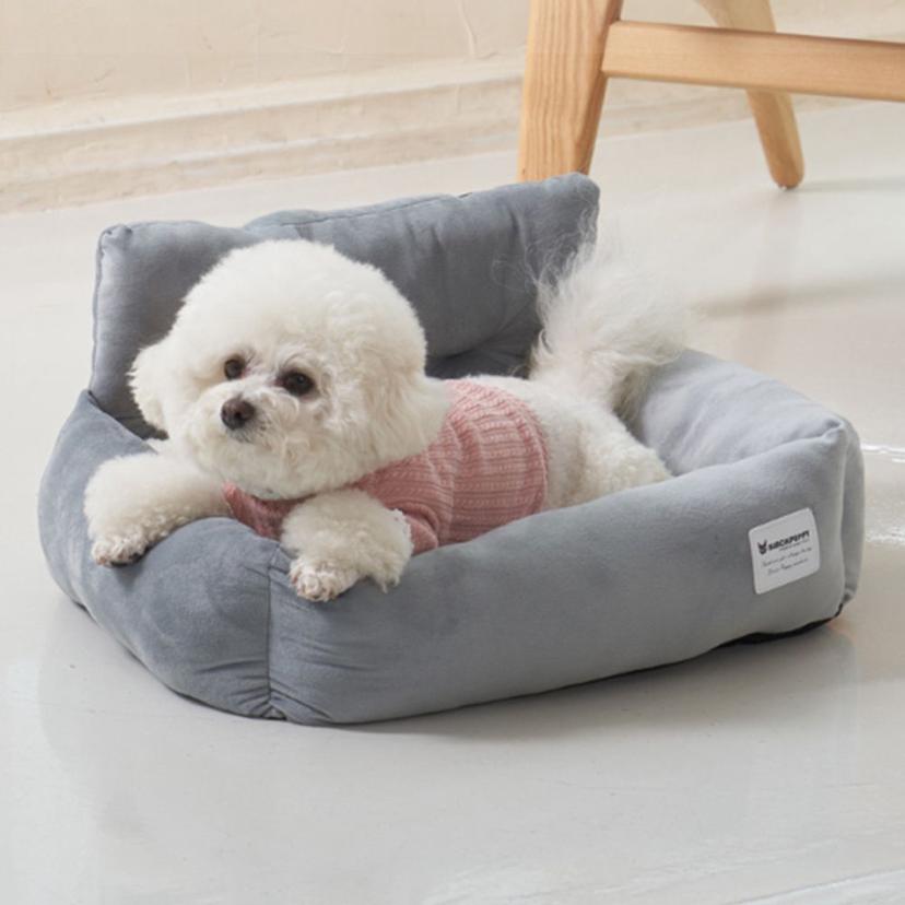 강아지 극세사 카시트 중형 차량용 쿠션 방석