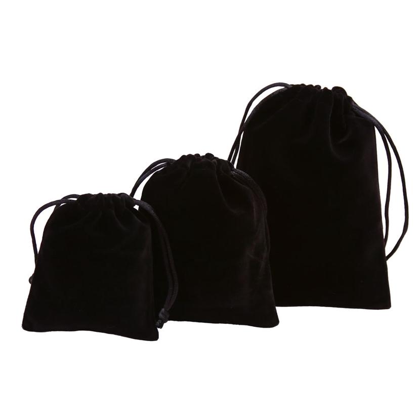 벨벳 파우치 블랙 12X16cm 소품 보관 주머니