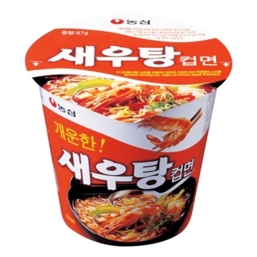 농심 새우탕 소컵 67g 12개입 박스 세트 컵라면