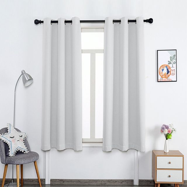 비타리토 아일렛 창문 암막커튼 2장 132x160cm 화이트
