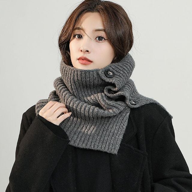 겨울 버튼 머플러 UC0015 scarf 패션잡화 두건 니트