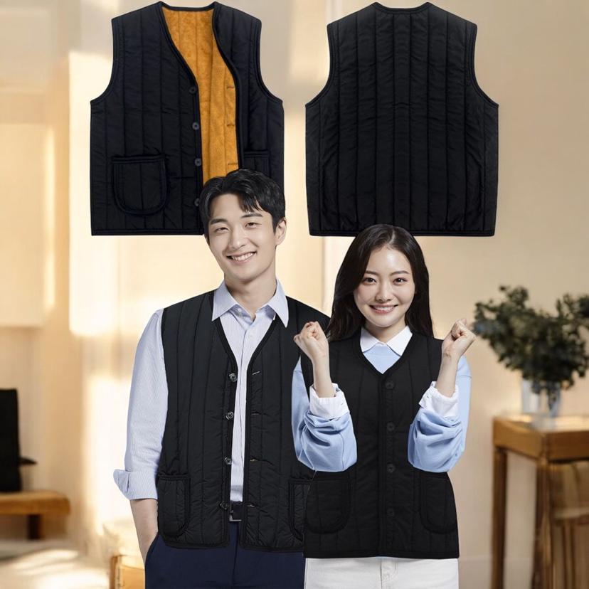 베르 남성용 울 경량 패딩 조끼 기모 방한 조끼 추천