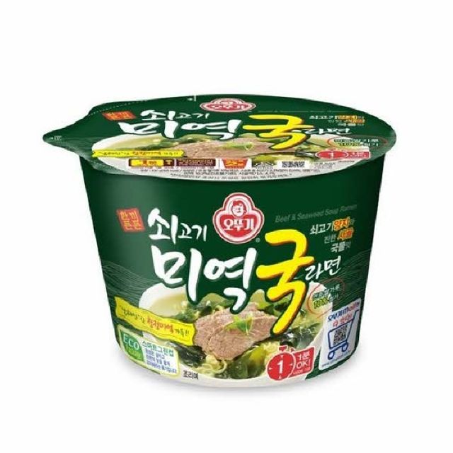 오뚜기 쇠고기미역국 라면 100g 12입 컵라면