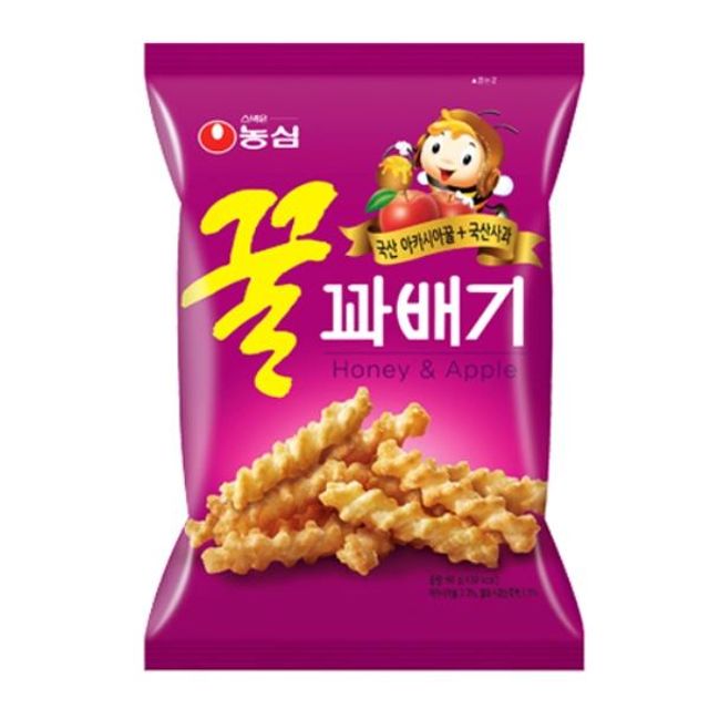 농심 꿀꽈배기 - 달콤한 꿀맛의 전통 꽈배기 스낵