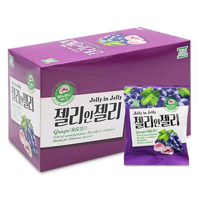 상큼한 포도맛 젤리 12개 세트 소포장 탕비실 간식