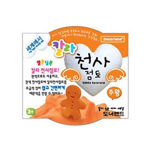 혜명몰 도너랜드 4000 칼라천사점토 주황30G 클레이 - 개 (1개입) 천사클레이 천사점토벌크 점토놀이 점토