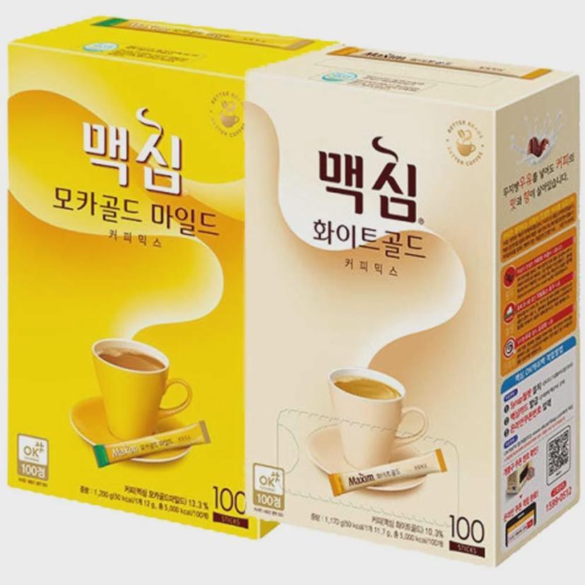 맥심 모카골드 100T + 화이트골드 세트 - 커피믹스