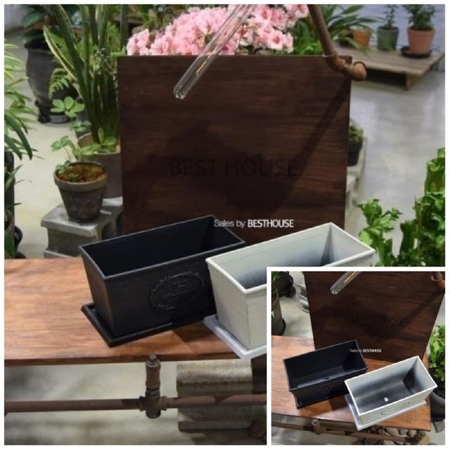 빈티지 플라스틱화분 옆이넓은 직사각 Q30 30x15x15cm 인테리어화분 정원용품 플라스틱화분다이 엔틱화분