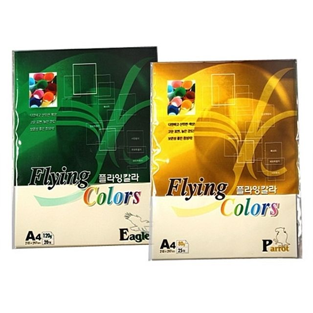 플라잉칼라 A4 상아색 복사지 120g 20매