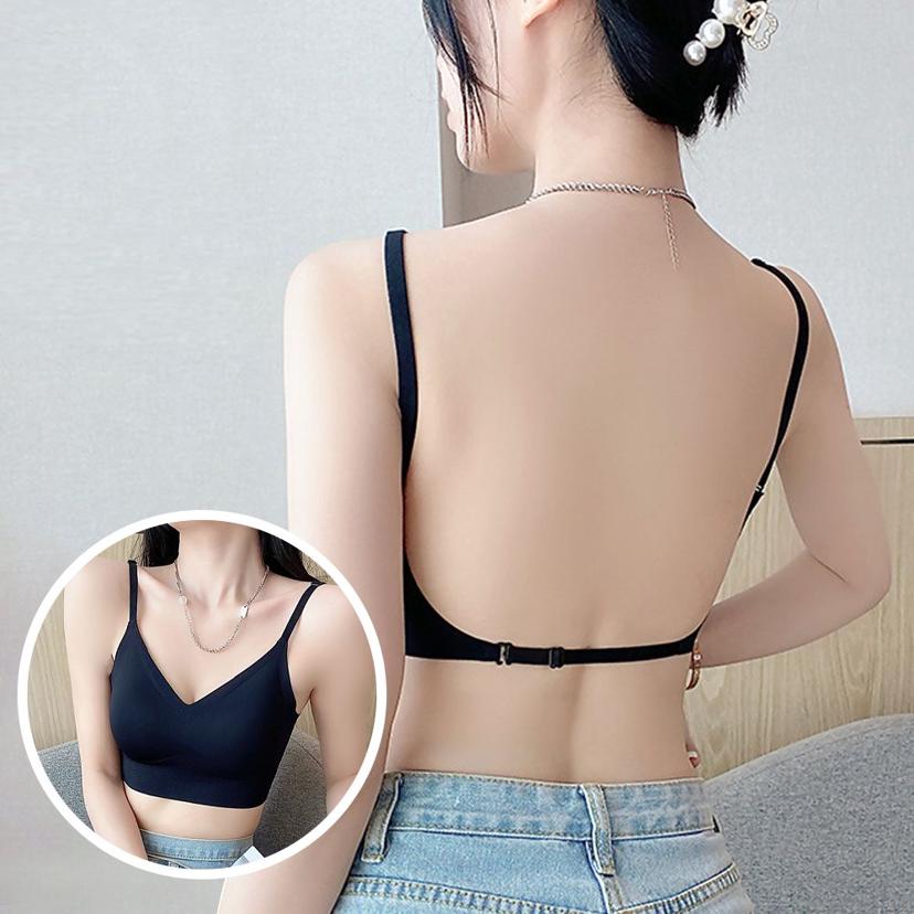 백리스 로우컷 브래지어 뒷태 노출 심리스 브라