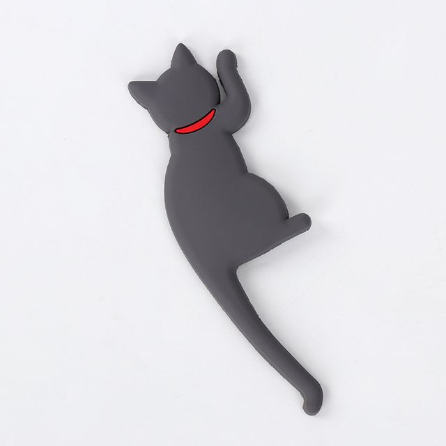 회색 고양이 냥냥이 도어후크 자석바 고양이자석