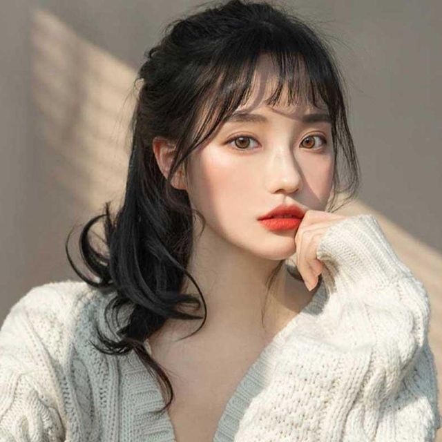 c컬 긴머리 집게핀 포니테일 셋팅 웨