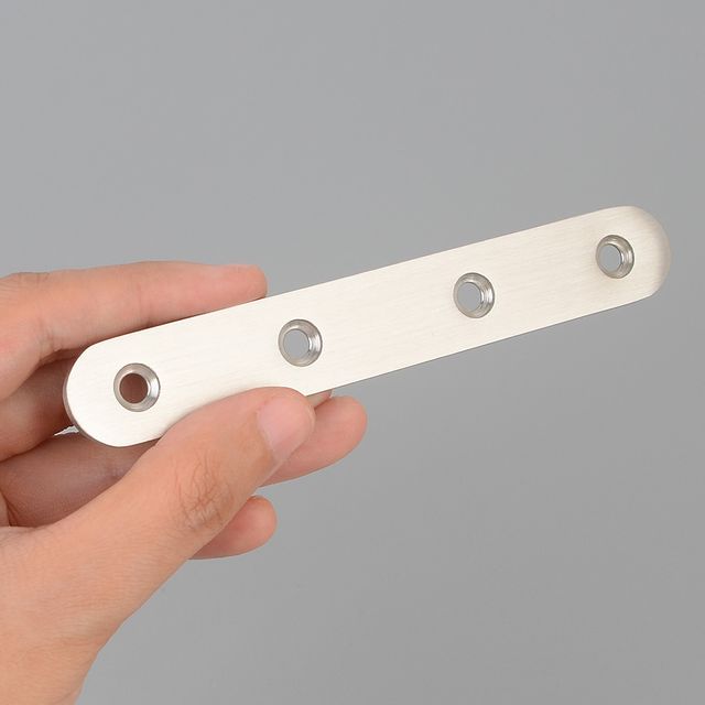 일자형평철 브라켓 124mm 연결 10개 평철 보강용