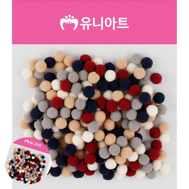 색깔뽕뽕이 머리띠 재료 솜사탕 퐁퐁이 15mm 겨울용