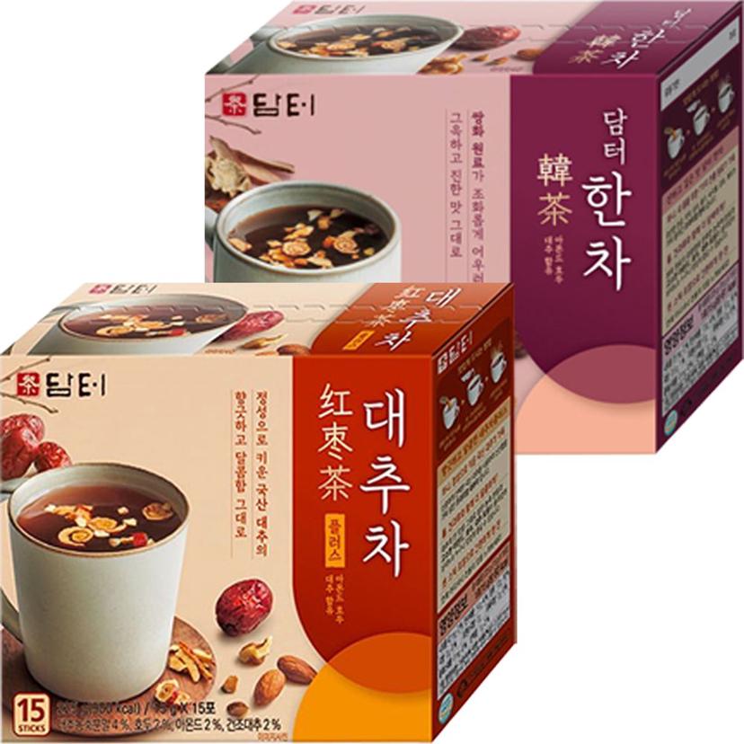 담터 대추차 15T 한차 15T 건강차 혼합 세트