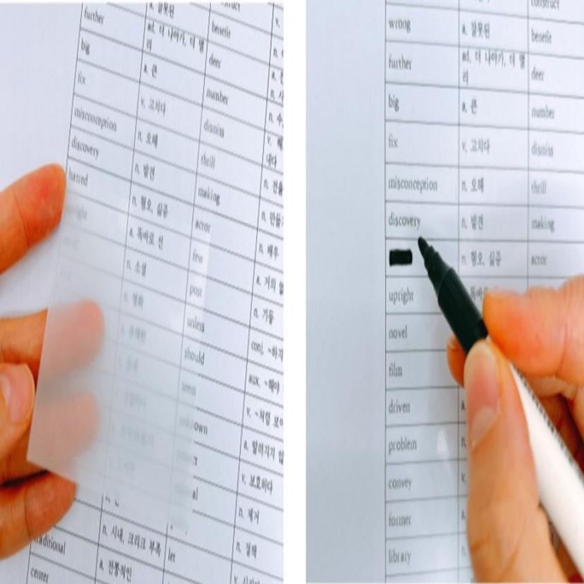 투명 스티커 점착식 메모지 - 오답노트 공부 포스트잇