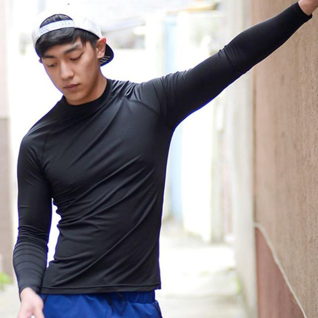 남성 상의 실용 긴팔 운동복 래쉬가드 겸용 의류 남자운동복