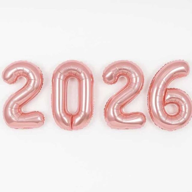 숫자은박풍선소로즈골드2026 기념일 캐릭터헬륨풍선