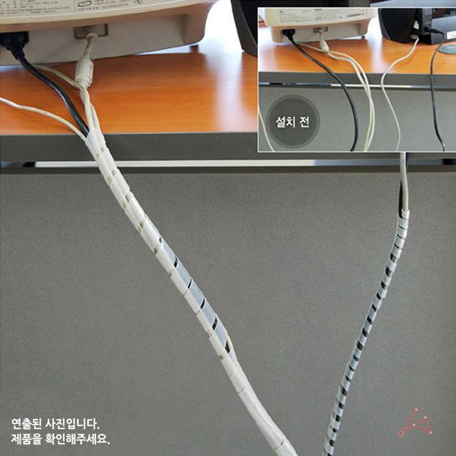 CH LP-86-1 스크류코드정리 중형 1.5M 투명 - 케이블 정리의 필수템