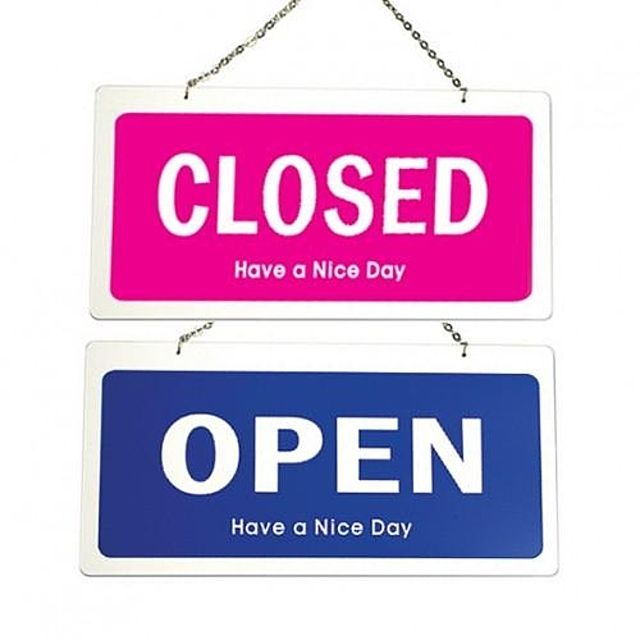 OPEN/CLOSED 양면 아트사인 디자인문패 7801 모델