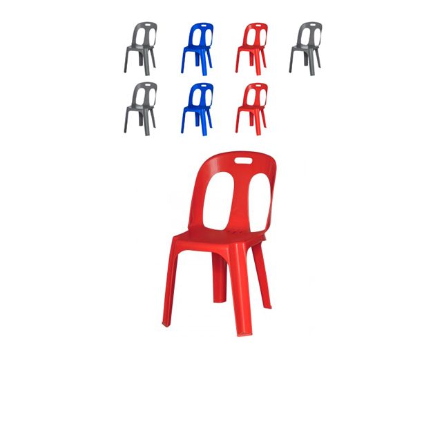 적층 보관 PPC 등받이 의자 8개입 - 캠핑 및 단체 행사용 내구성 강한 접이식 의자