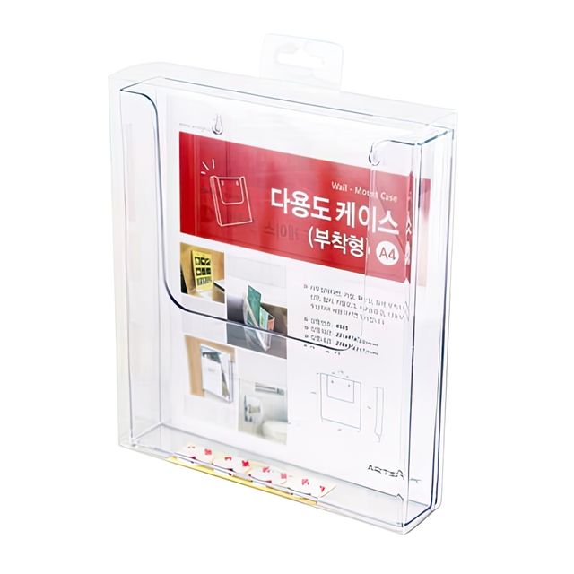A4 아크릴 부착형 수납 꽂이 카다로그 전단지 잡지 케이스